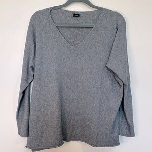Italian Wool Blend Sweater Grey Sz L